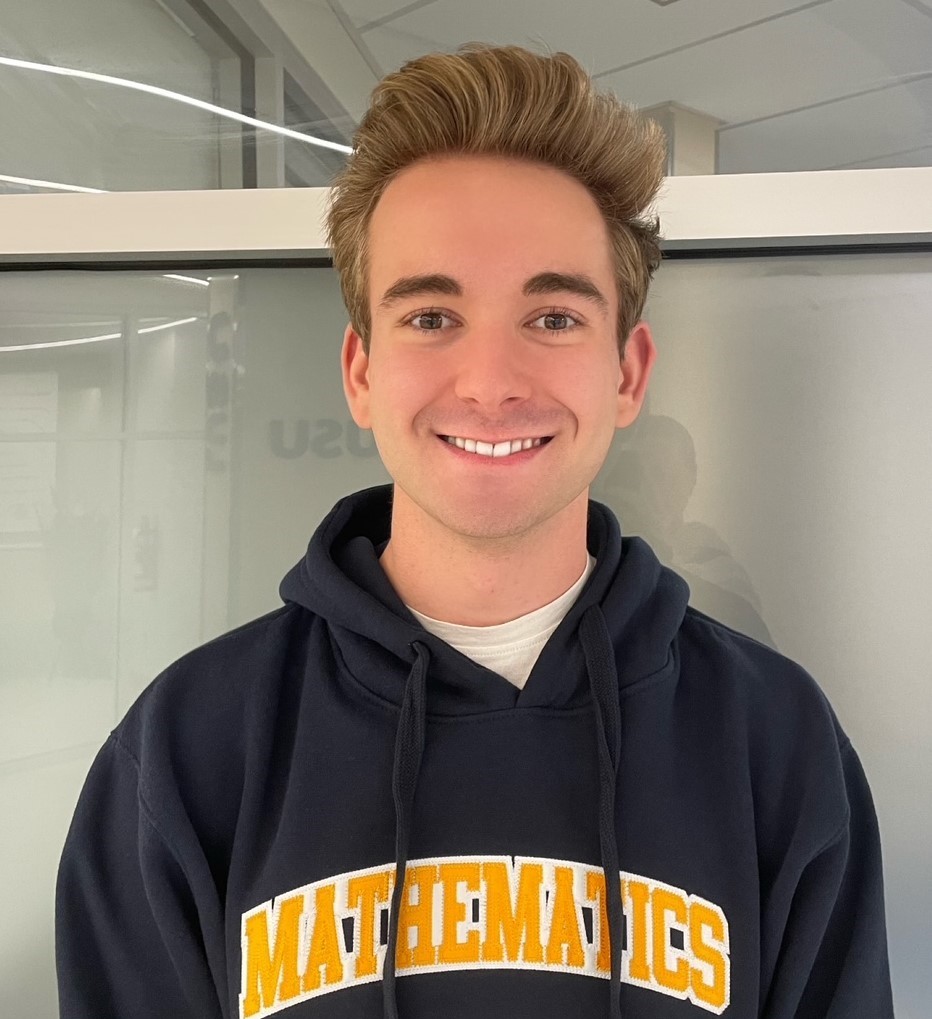 Cameron Henny Student Cameron Henny wearing a Mathematics hoodie