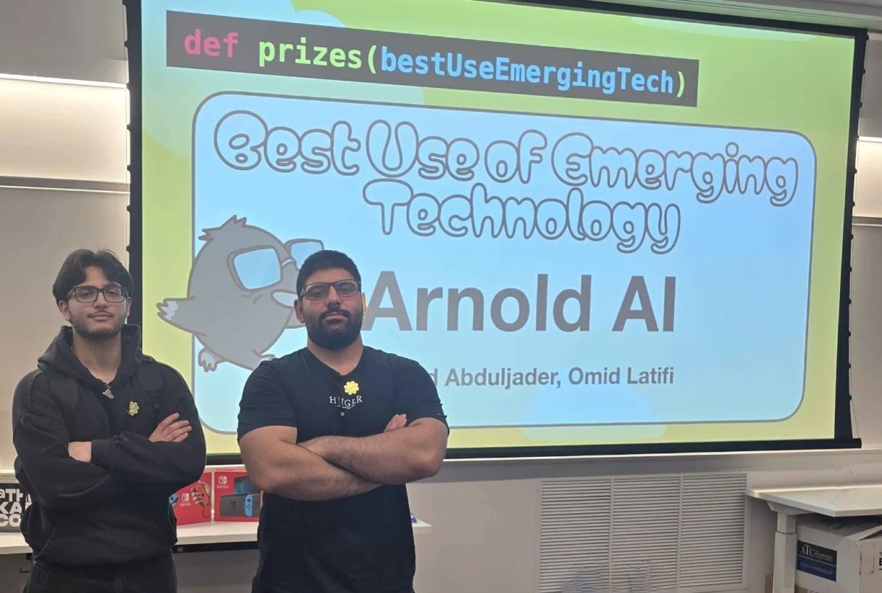 TerraHacks 2025 Competition Omid Latifi and Ahmed Abduljader at the TerraHacks 2025 Competition