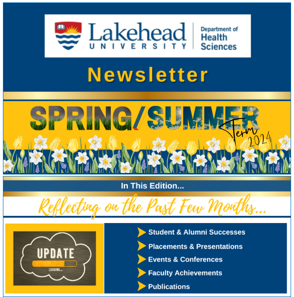 Health Sciences Spring Summer newsletter banner