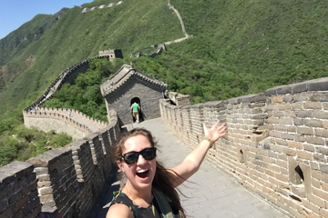 Anna Lisa Martin on the Great Wall of China