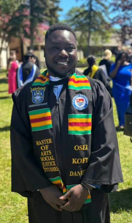 Daniel at convocation in his garb