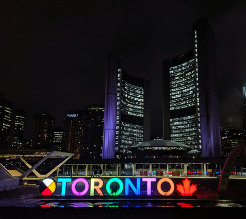 Downtown Toronto at night