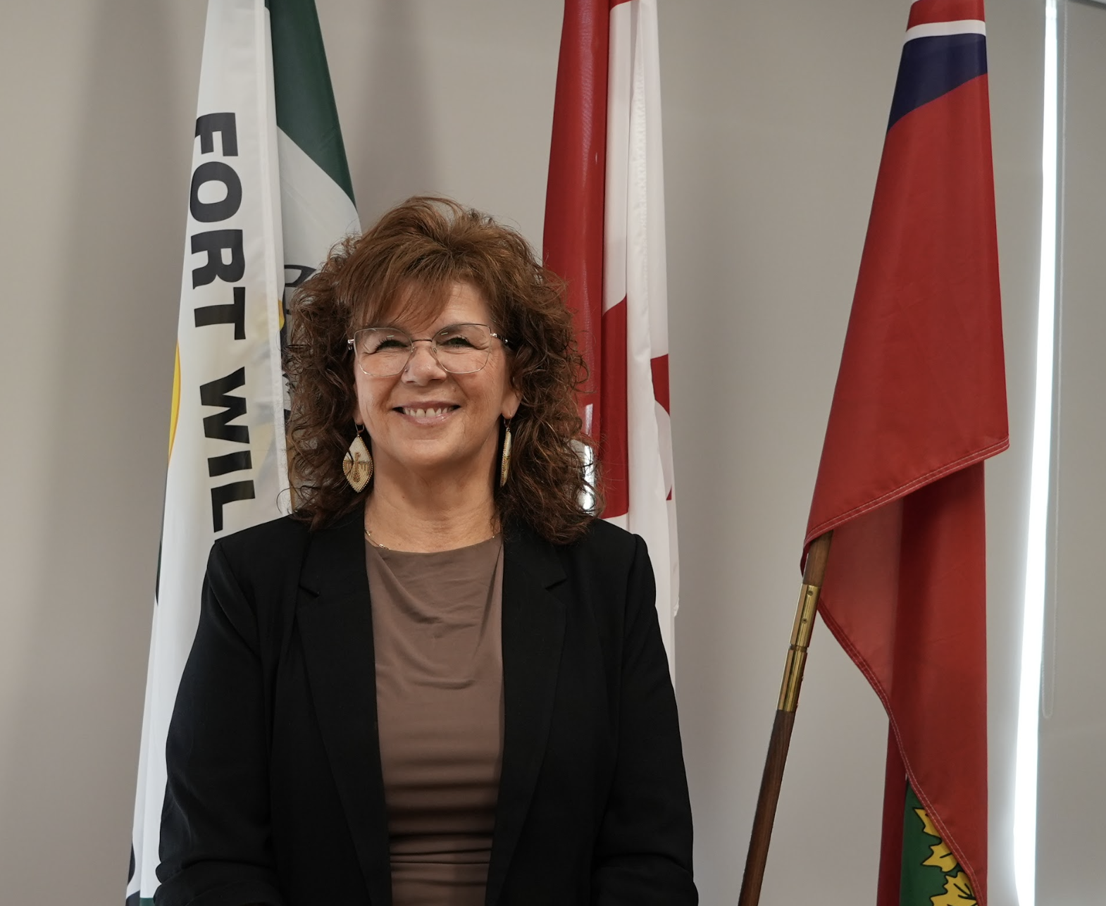 Chief Solomon with Flags Chief Solomon with Flags