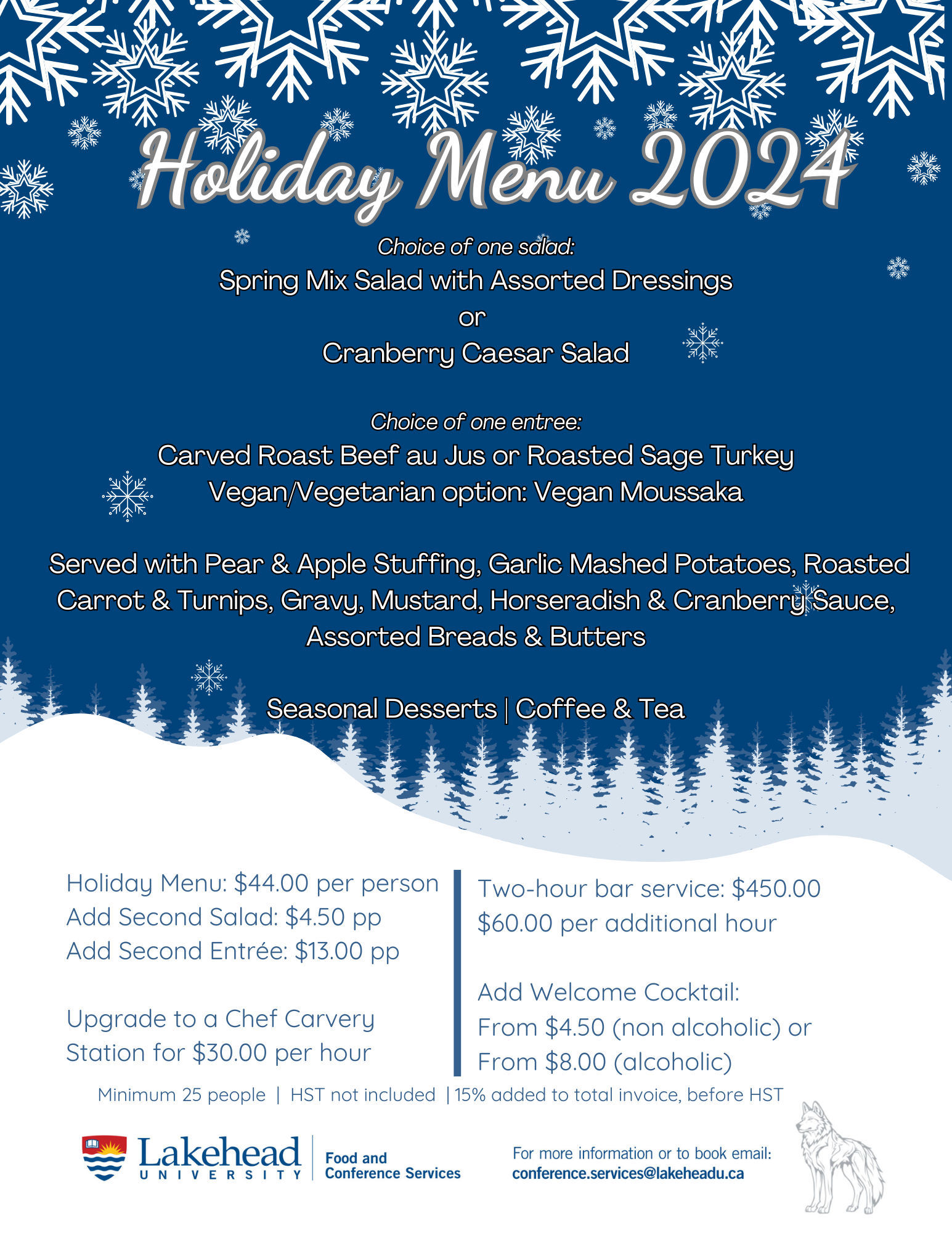 Holiday Menu 2024