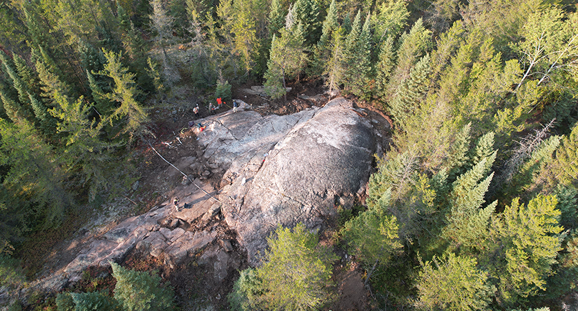 Drone capture of mineral exploration