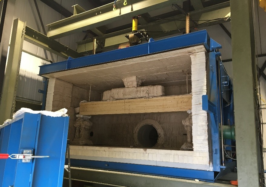 A built-up, box-section glulam beam A built-up, box-section glulam beam