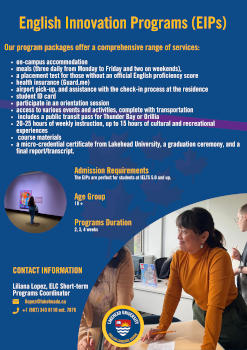 Flyer for English Innovation Programs