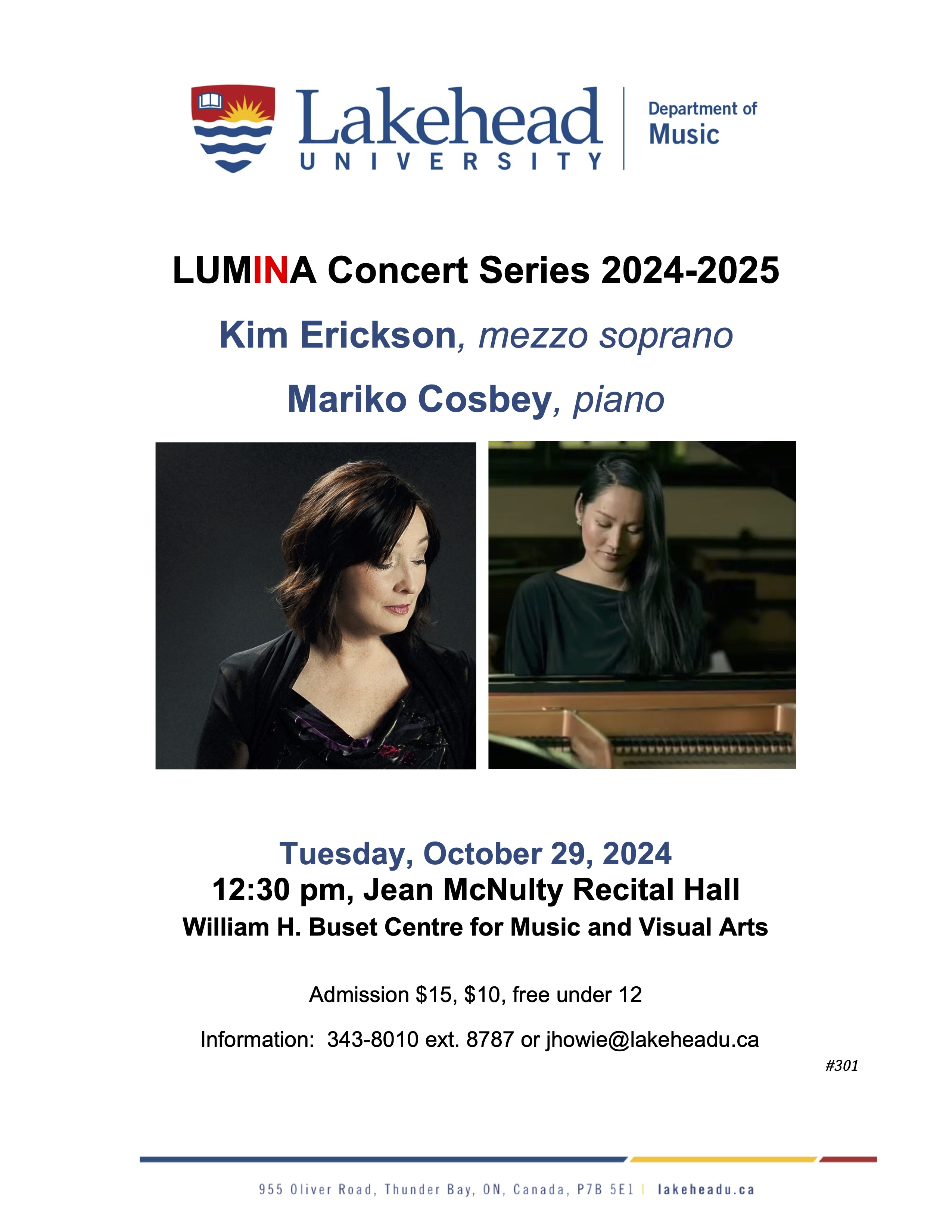 Erickson/Cosbey concert