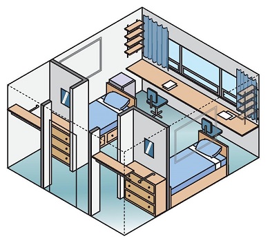 Double Room Illustration