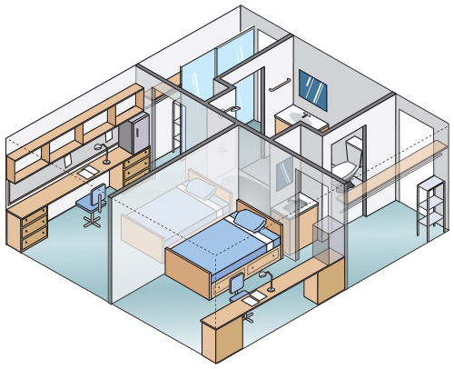 Orillia dorm layout diagram